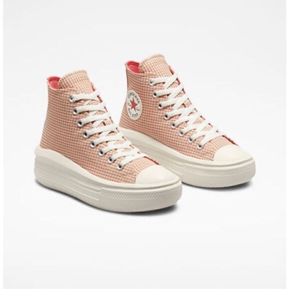 Converse Chuck Taylor All Star Move 9.5 Platform Checkered Woman Shoes - Picture 2 of 11